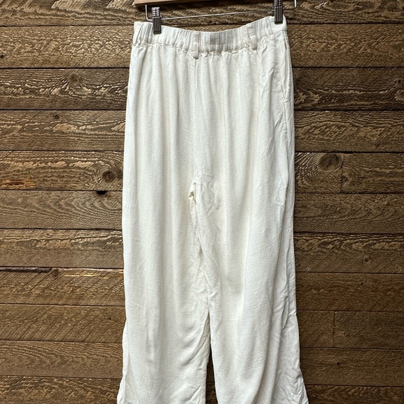 Z Supply White Textured Wide Leg Pants - Size XS - Picture 6 of 8